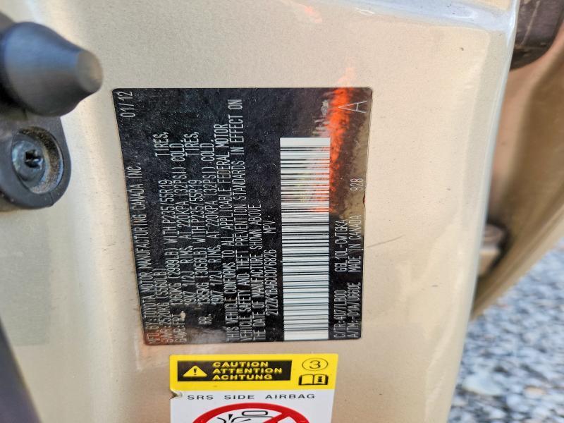2T2ZK1BA6CC076826 2012 Lexus RX photo no. 12