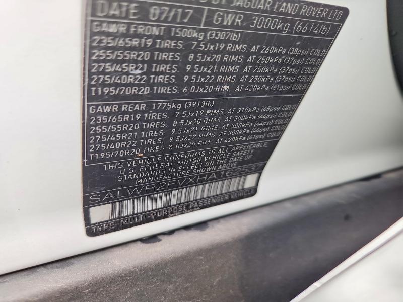 2017 Land Rover Range Rover — VIN SALWR2FVXHA162537, фото 13