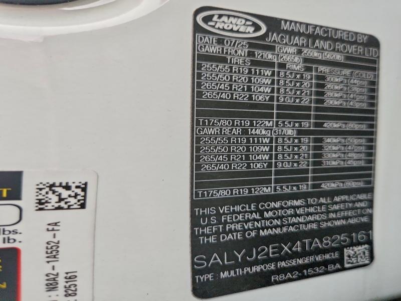 2026 Land Rover Range Rover — VIN SALYJ2EX4TA825161, фото 13