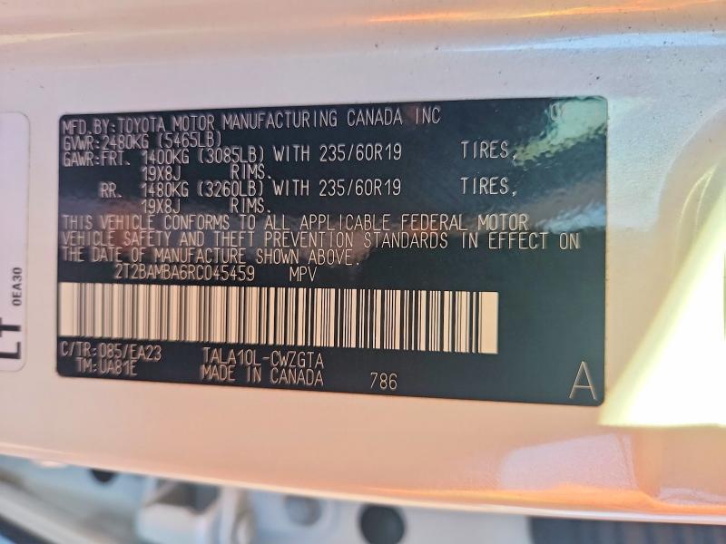2024 Lexus RX — VIN 2T2BAMBA6RC045459, şəkil 13