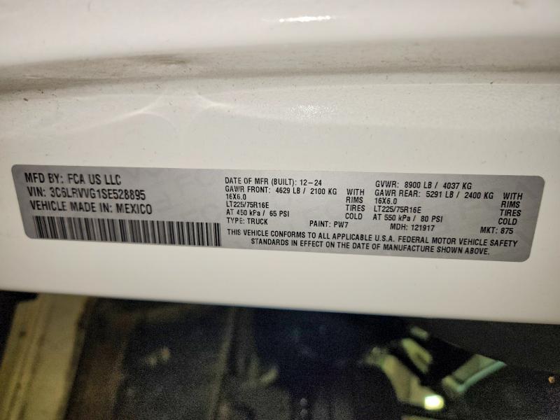 2025 RAM Promaster — VIN 3C6LRVVG1SE528895, şəkil 14