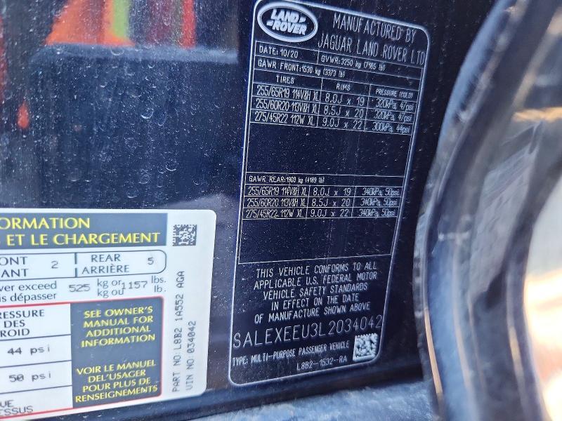 2020 Land Rover Defender — VIN SALEXEEU3L2034042, şəkil 14