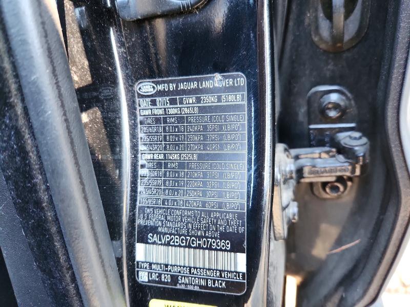 SALVP2BG7GH079369 2016 Land Rover Range Rover photo no. 12