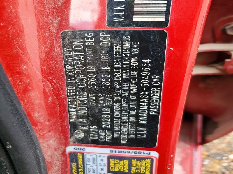 2017 KIA Rio — VIN KNADM4A3XH6049654, şəkil 12