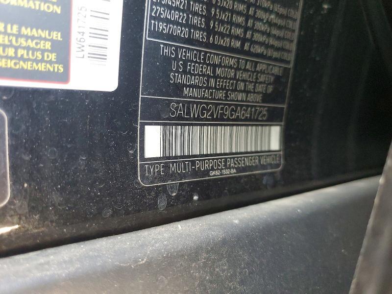 SALWG2VF9GA641725 2016 Land Rover Range Rover photo no. 13