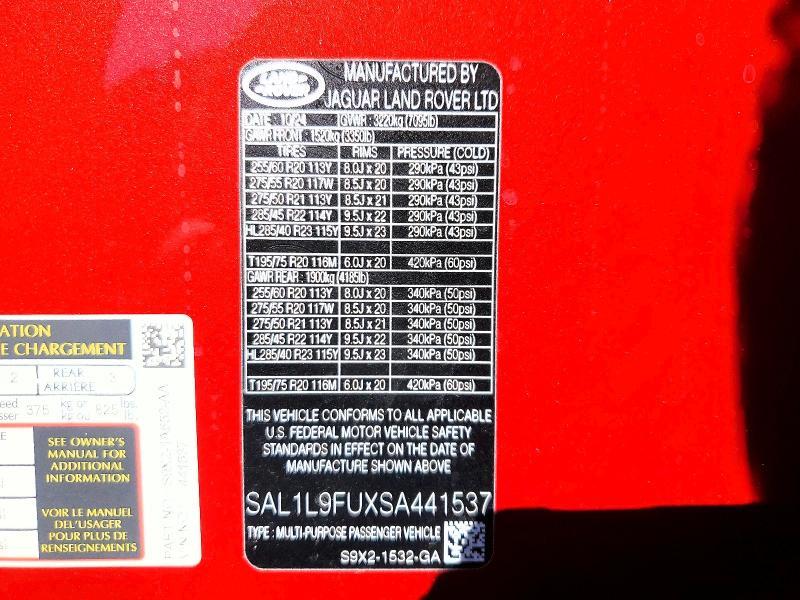 2025 Land Rover Range Rover — VIN SAL1L9FUXSA441537, фото 13