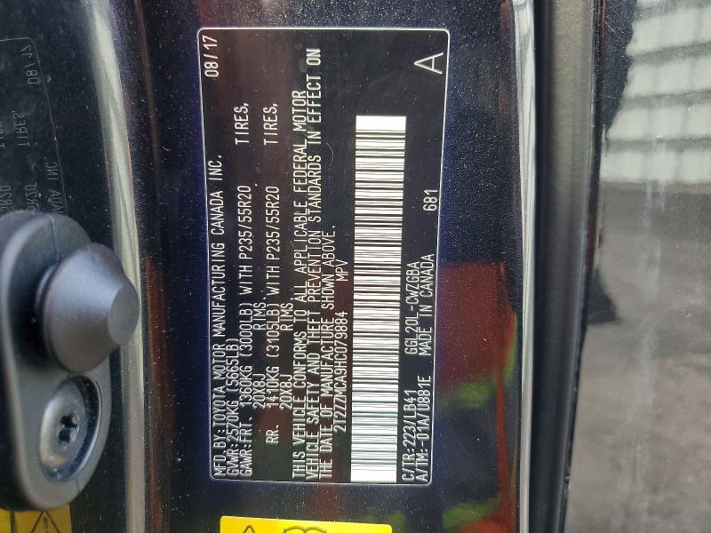 2017 Lexus RX — VIN 2T2ZZMCA9HC079884, şəkil 13