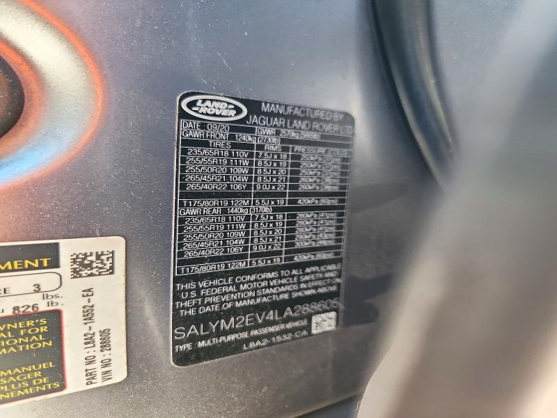 2020 Land Rover Range Rover — VIN SALYM2EV4LA288605, şəkil 13