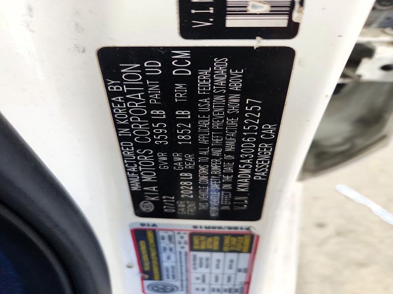 KNADM5A30D6152257 2013 KIA Rio photo no. 12