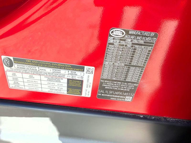 2023 Land Rover Range Rover — VIN SAL1L9FU4PA148112, фото 10