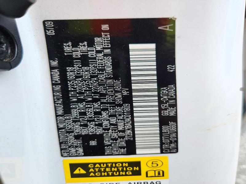 2T2BK1BA2AC011809 2010 Lexus RX photo no. 13