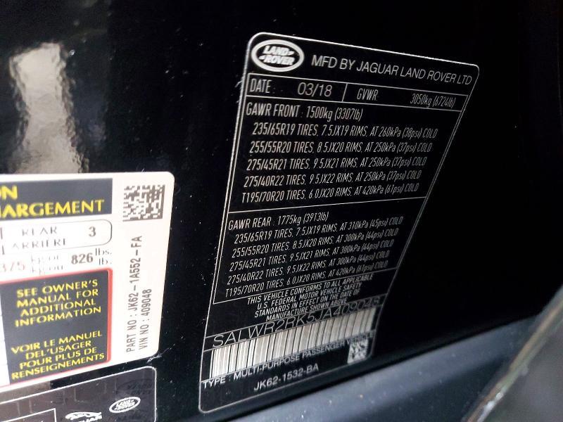 SALWR2RK5JA409048 2018 Land Rover Range Rover photo no. 13
