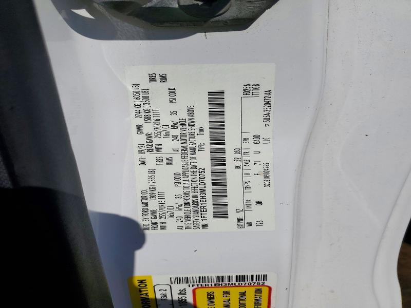 2021 Ford Ranger — VIN 1FTER1EH3MLD70752, şəkil 12