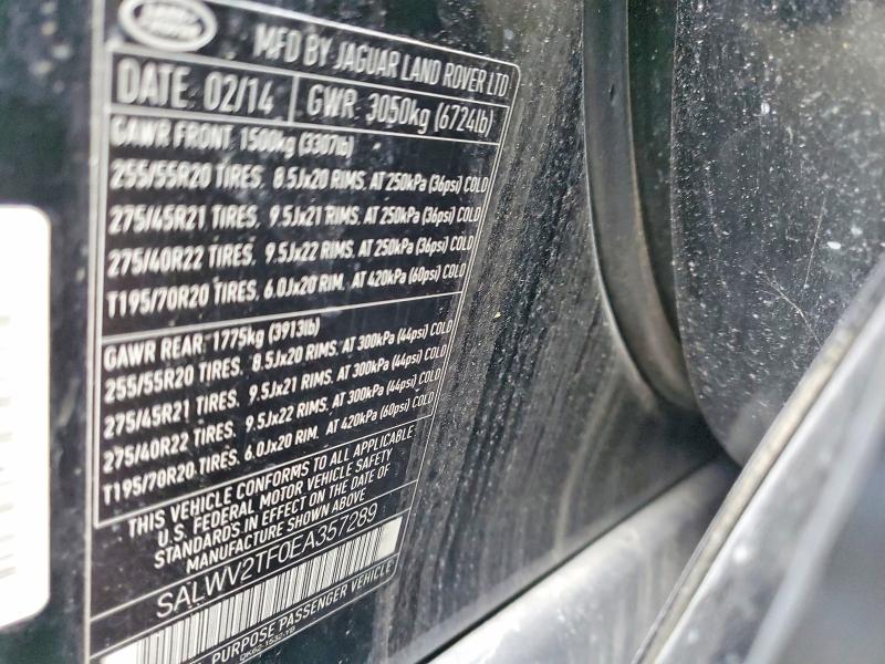 SALWV2TF0EA357289 2014 Land Rover Range Rover photo no. 13
