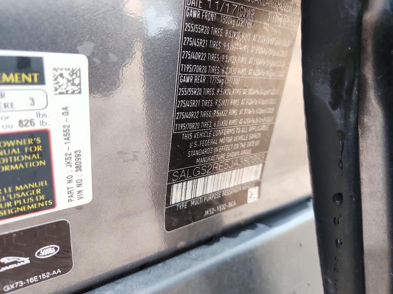 2018 Land Rover Range Rover — VIN SALGS2RE5JA380993, şəkil 13