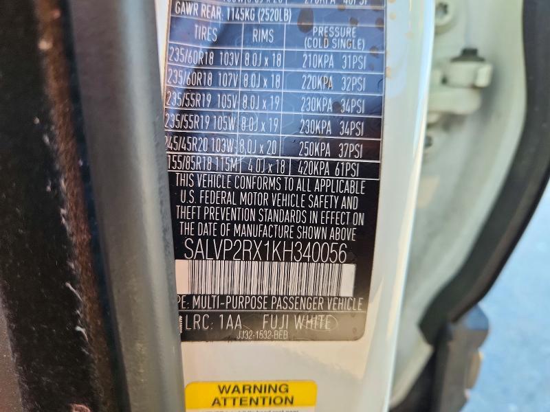2019 Land Rover Range Rover — VIN SALVP2RX1KH340056, şəkil 13