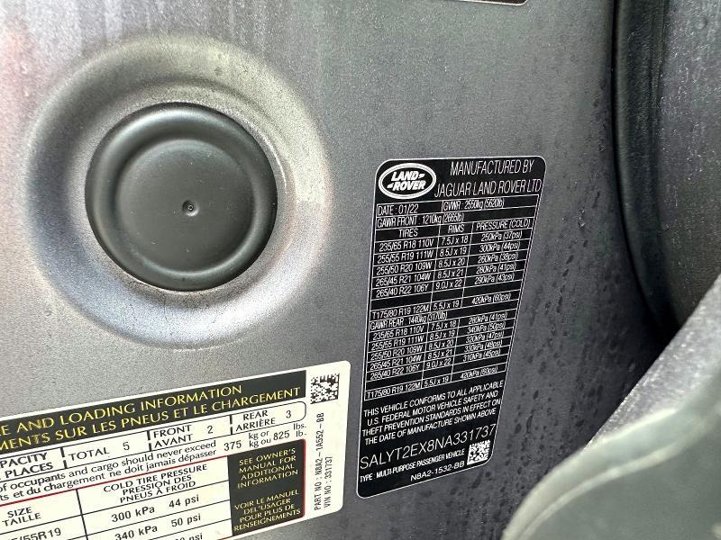 2022 Land Rover Range Rover — VIN SALYT2EX8NA331737, фото 10