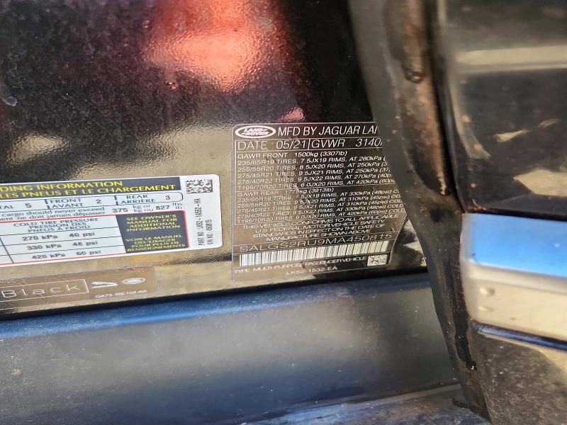 2021 Land Rover Range Rover — VIN SALGS2RU9MA450815, фото 12