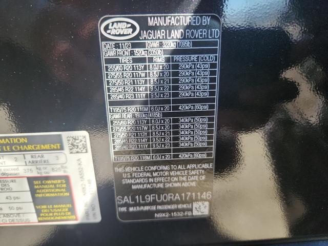 2024 Land Rover Range Rover — VIN SAL1L9FU0RA171146, şəkil 13
