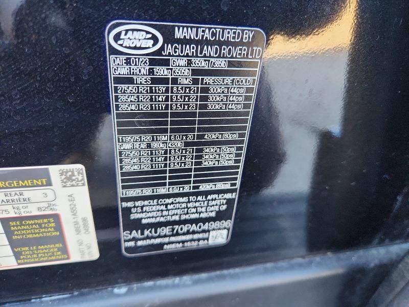 2023 Land Rover Range Rover — VIN SALKU9E70PA049896, фото 13