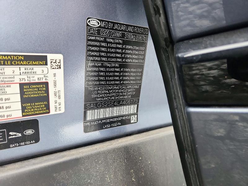2020 Land Rover Range Rover — VIN SALGS2SE4LA406173, şəkil 13