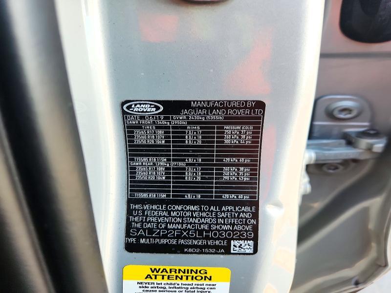 2020 Land Rover Range Rover — VIN SALZP2FX5LH030239, şəkil 13