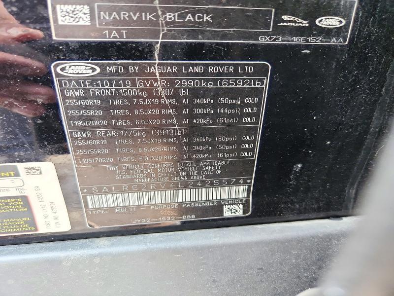 2020 Land Rover Discovery — VIN SALRG2RV4L2425574, şəkil 13