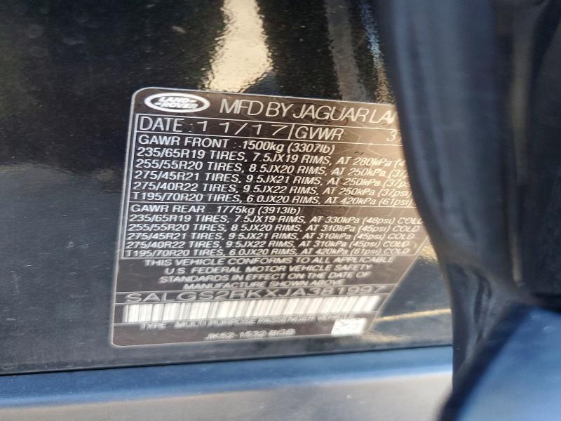 SALGS2RKXJA381997 2018 Land Rover Range Rover photo no. 13