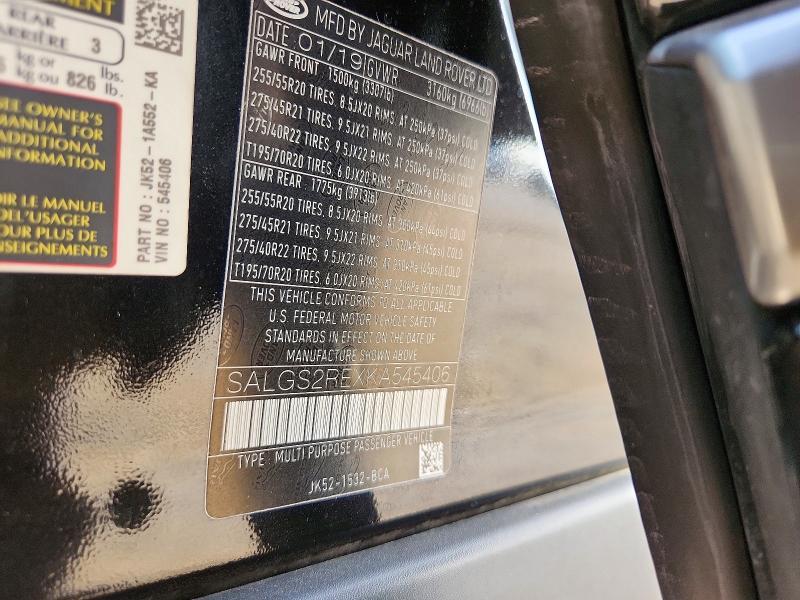 2019 Land Rover Range Rover — VIN SALGS2REXKA545406, şəkil 14