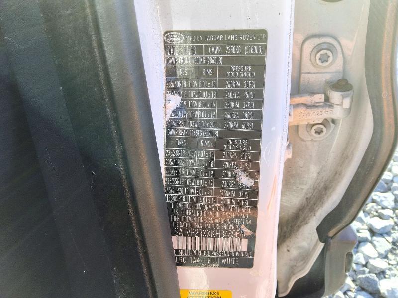 2019 Land Rover Range Rover — VIN SALVP2RXXKH348964, şəkil 14