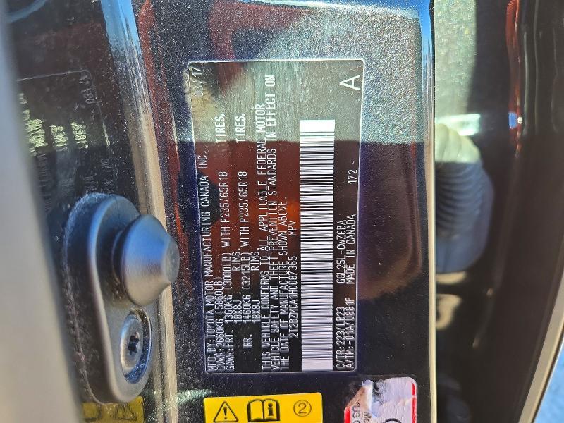2017 Lexus RX — VIN 2T2BZMCA1HC087365, şəkil 13