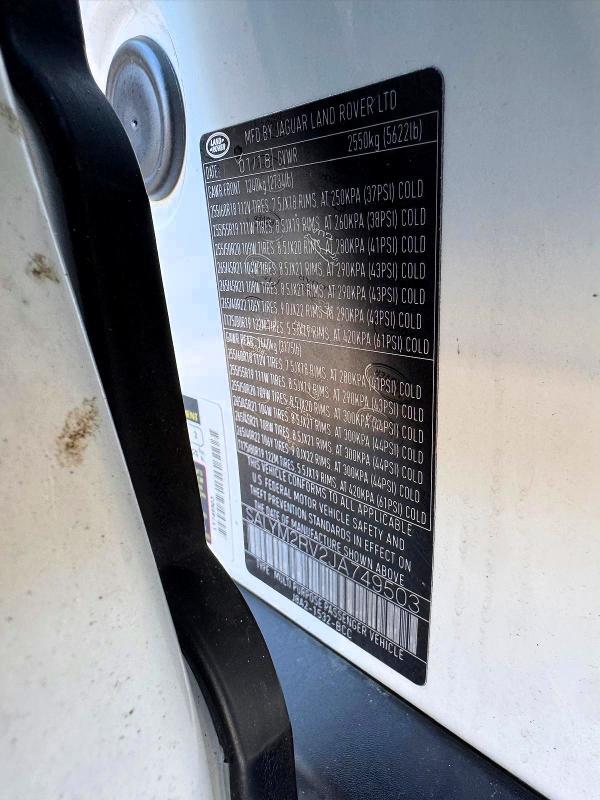 2018 Land Rover Range Rover — VIN SALYM2RV2JA749503, şəkil 13