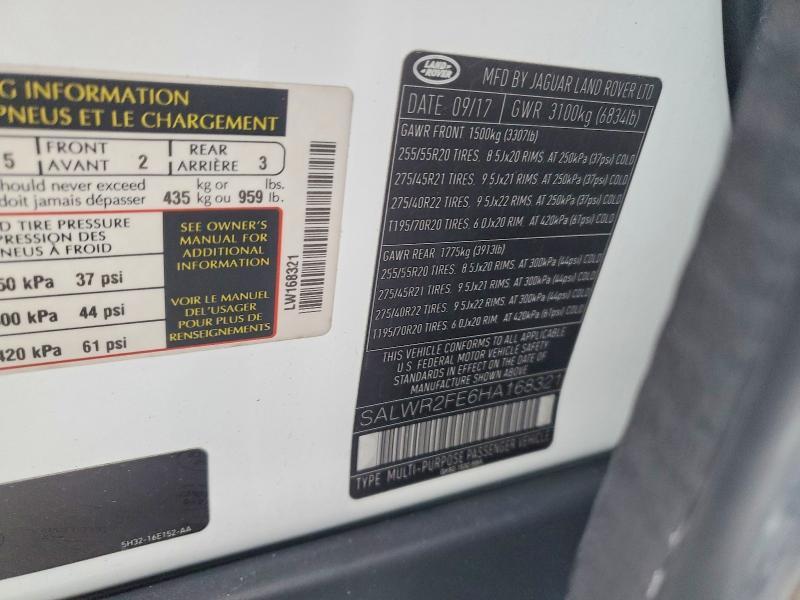 SALWR2FE6HA168321 2017 Land Rover Range Rover photo no. 13