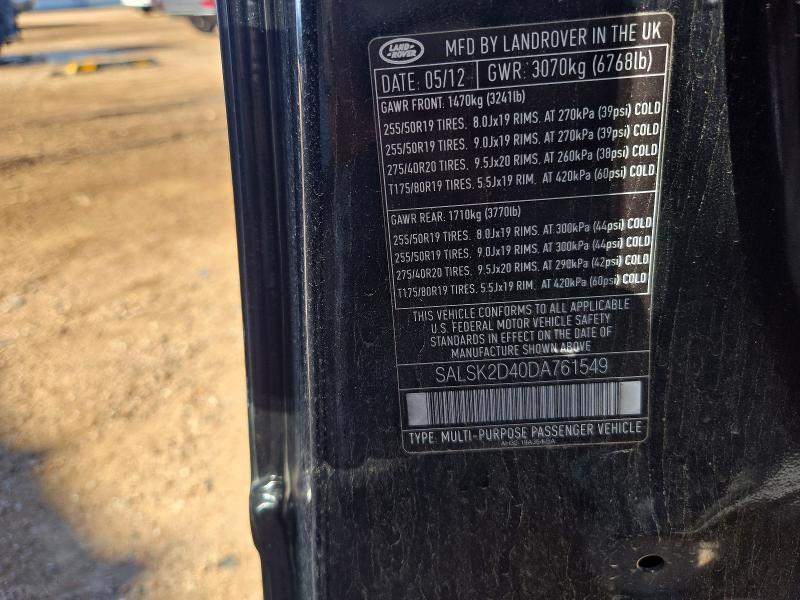 SALSK2D40DA761549 2013 Land Rover Range Rover photo no. 13