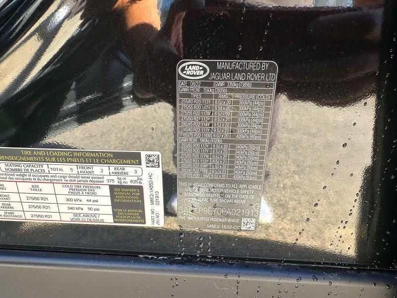 2023 Land Rover Range Rover — VIN SALKP9E70PA021913, şəkil 10