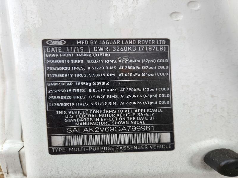 2016 Land Rover LR4 — VIN SALAK2V69GA799961, фото 13