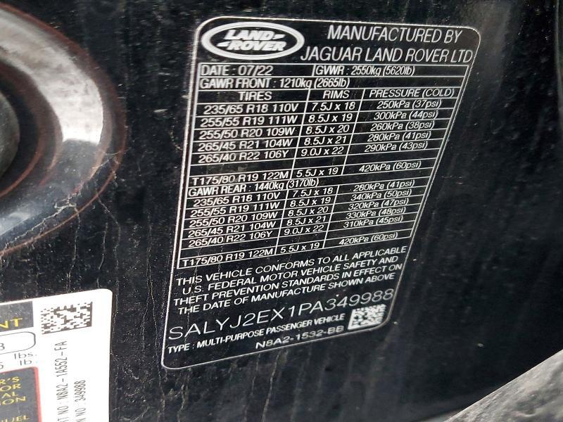 SALYJ2EX1PA349988 2023 Land Rover Range Rover photo no. 14