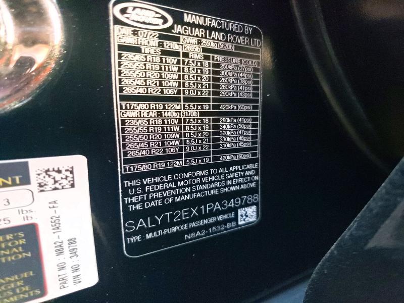 2023 Land Rover Range Rover — VIN SALYT2EX1PA349788, şəkil 13