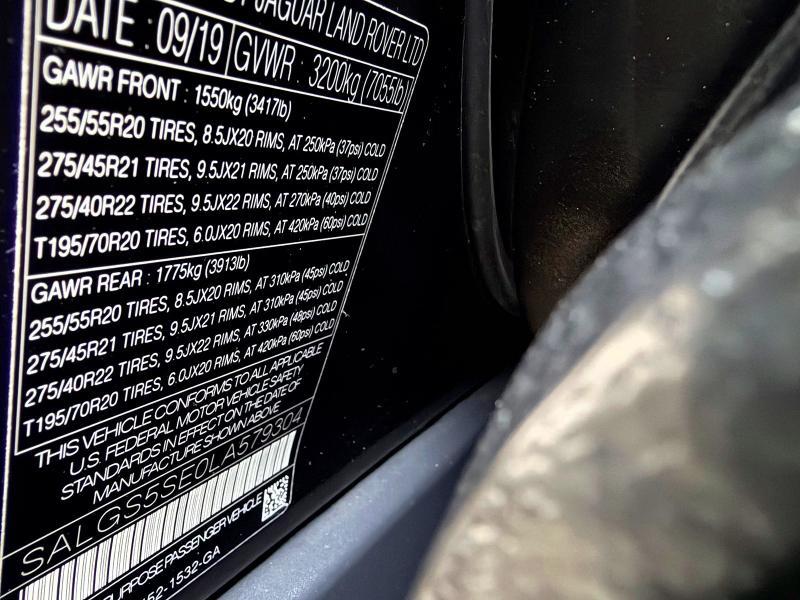 SALGS5SE0LA579304 2020 Land Rover Range Rover photo no. 10