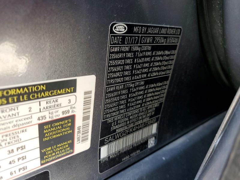 SALWG2FK4HA673849 2017 Land Rover Range Rover photo no. 12