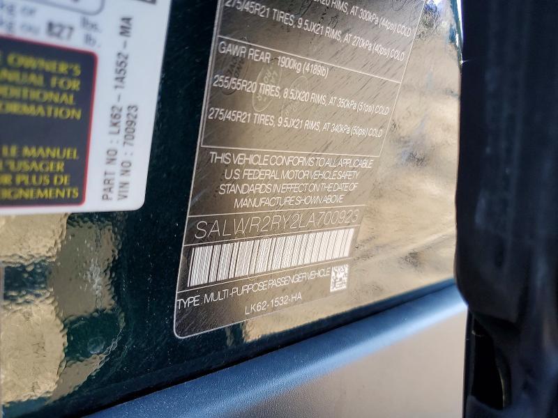 SALWR2RY2LA700923 2020 Land Rover Range Rover photo no. 13