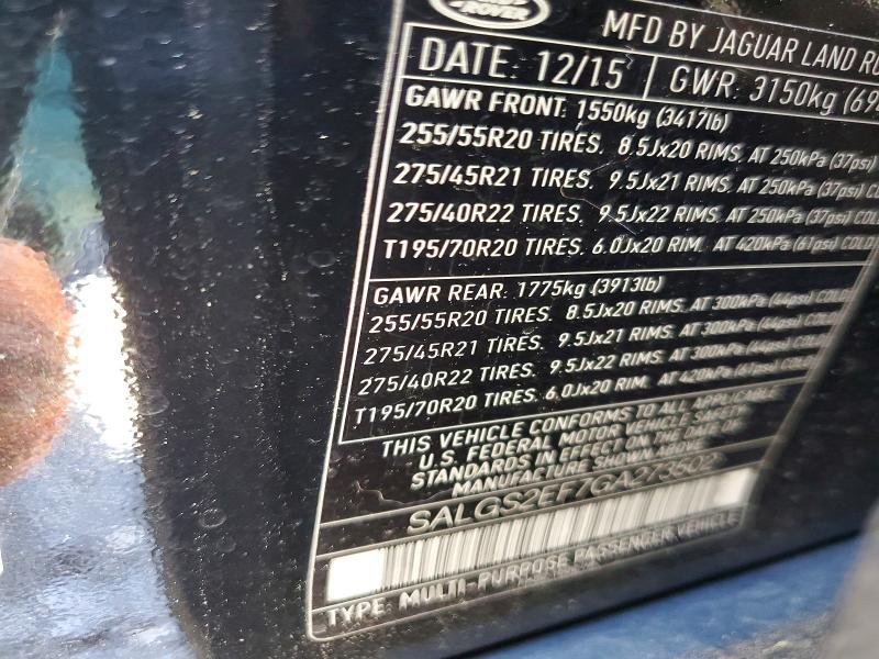 SALGS2EF7GA273502 2016 Land Rover Range Rover photo no. 13