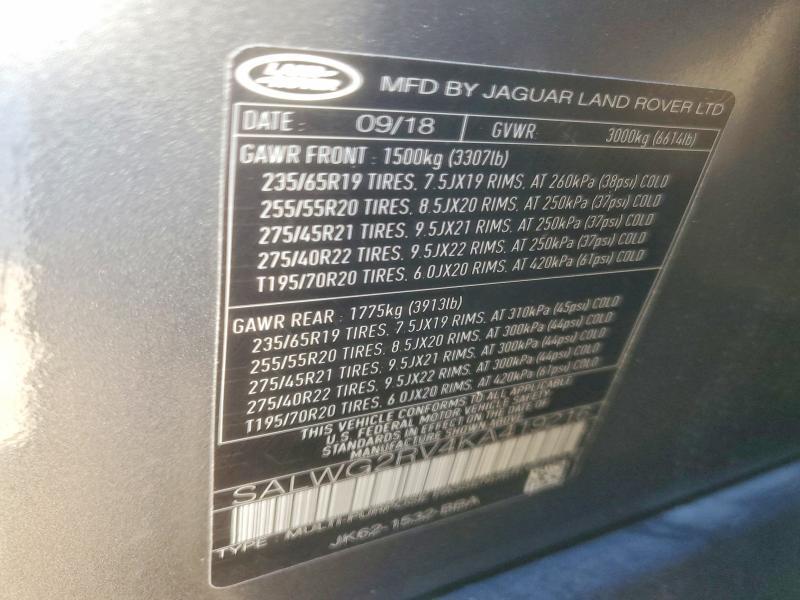 SALWG2RV4KA419216 2019 Land Rover Range Rover photo no. 14