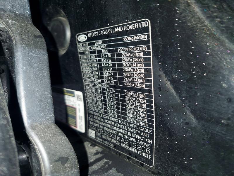 SALYB2EX3KA213206 2019 Land Rover Range Rover photo no. 13