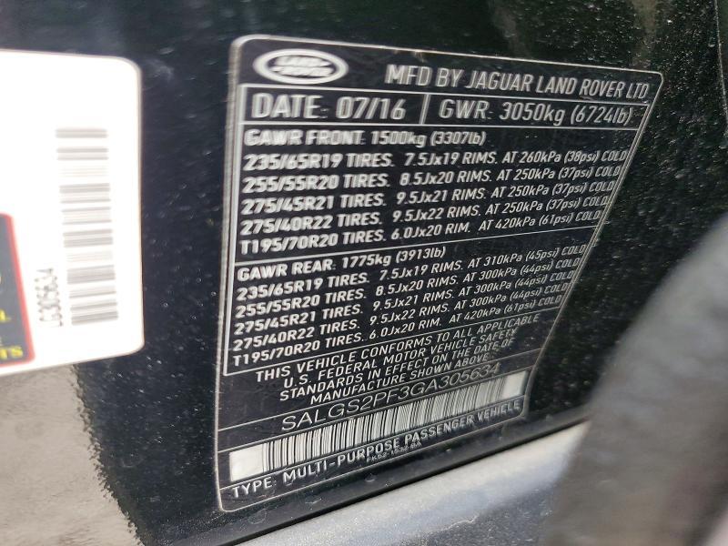 SALGS2PF3GA305634 2016 Land Rover Range Rover photo no. 13