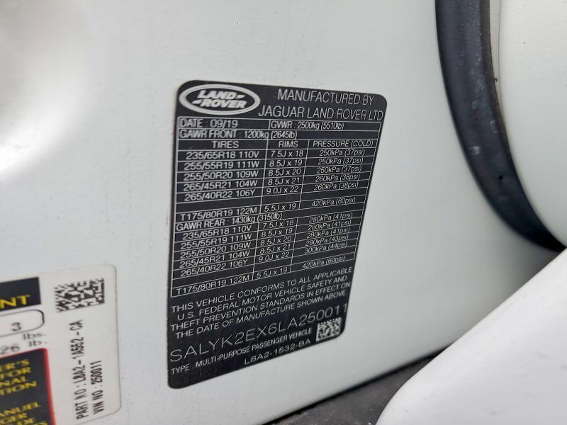 SALYK2EX6LA250011 2020 Land Rover Range Rover photo no. 13