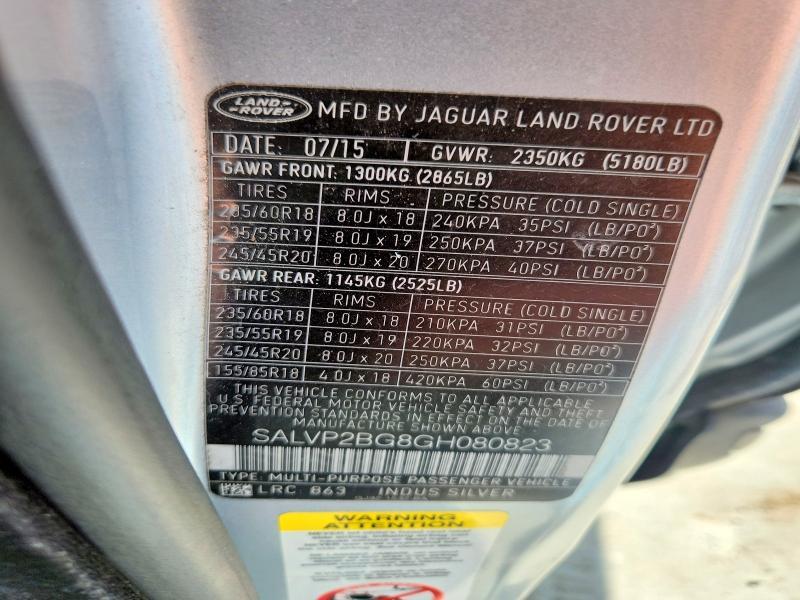 SALVP2BG8GH080823 2016 Land Rover Range Rover photo no. 13