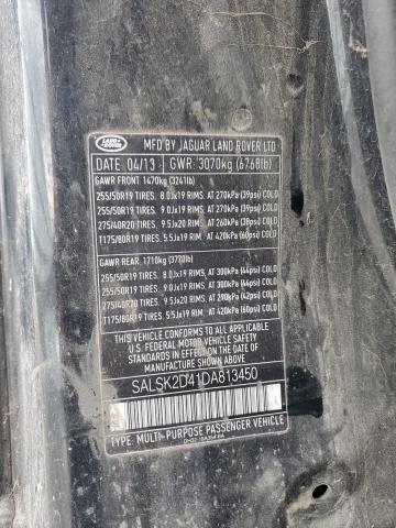 SALSK2D41DA813450 2013 Land Rover Range Rover photo no. 13