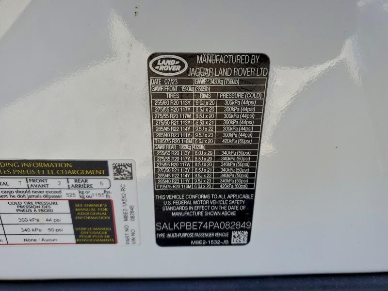 SALKPBE74PA082849 2023 Land Rover Range Rover photo no. 14